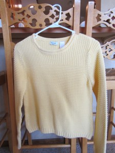 pullover to cardigan refashion tutorial