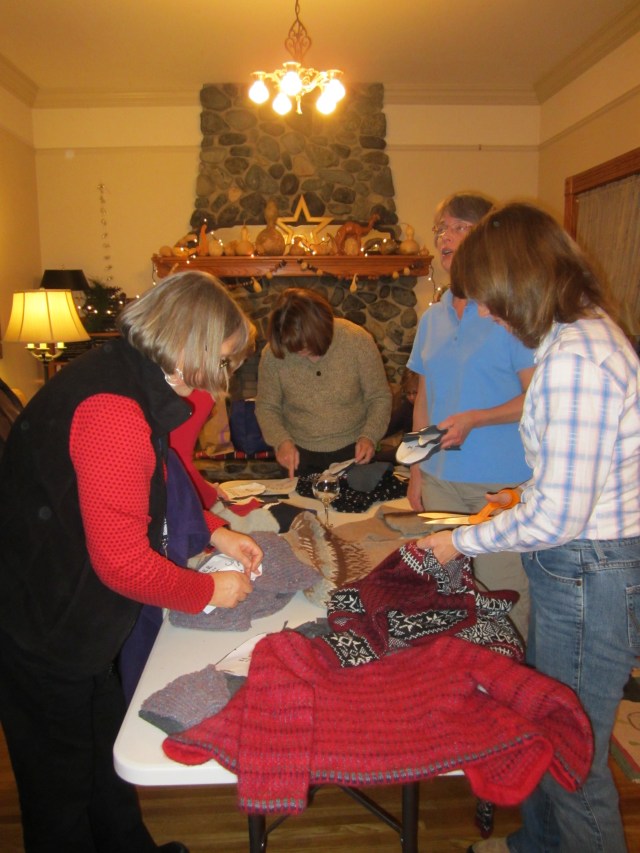 making sweater mittens