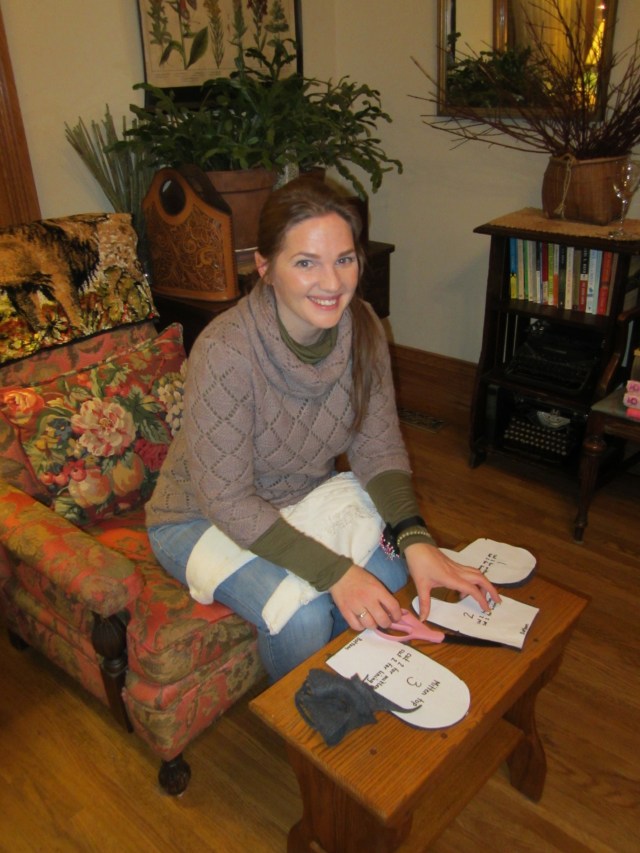 making sweater mittens