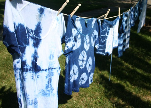 DIY Blue Indigo Tie Dye Refashion Tutorial