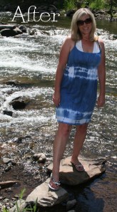 DIY Blue Indigo Tie Dye Refashion Tutorial