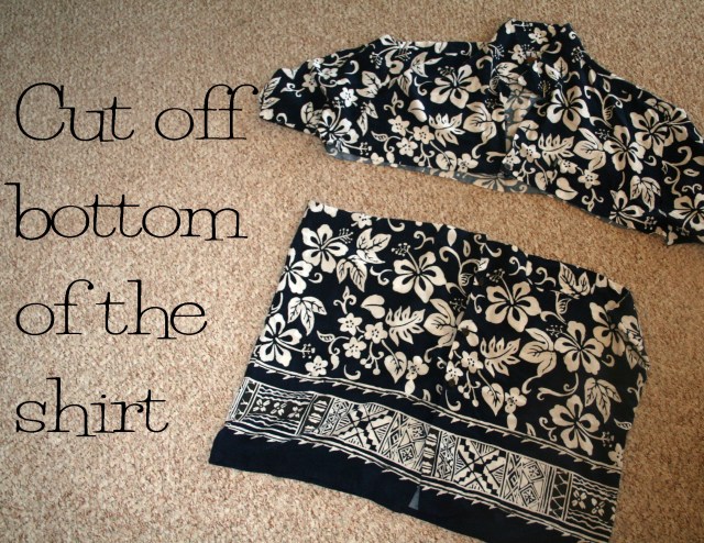 DIY Men's Hawaiian Shirt to Skirt Refashion Tutorial