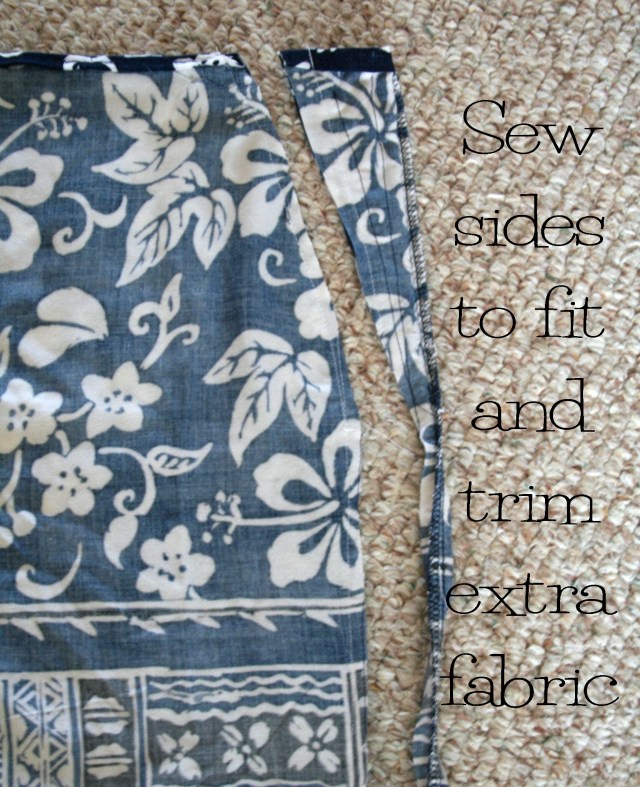 DIY Men's Hawaiian Shirt to Skirt Refashion Tutorial