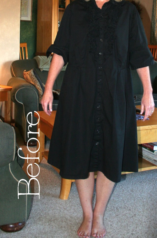 Shirt Dress Refashion Tutorial