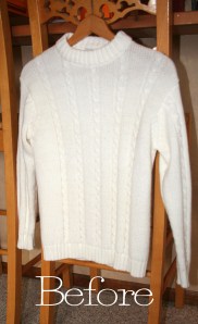 Cable knit sweater dress refashion tutorial