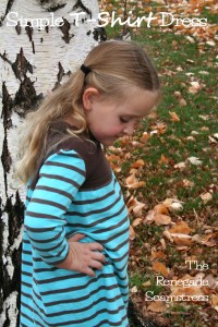 diy little girl's t-shirt dress refashion tutorial