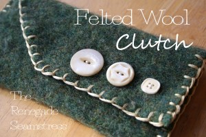 felted wool clutch purse