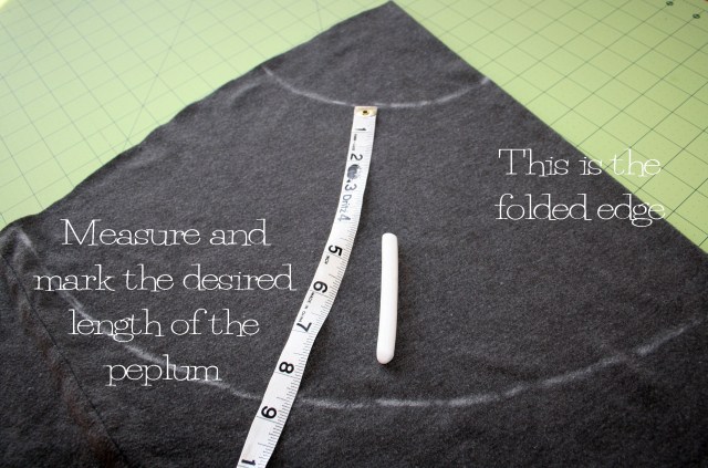 DIY Peplum T Shirt Refashion 9