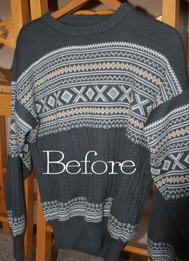 Refashioned Sweater Dress Tutorial