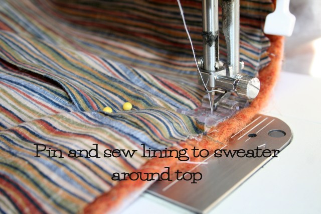 Learn how to refashion an old sweater into a tote with this easy to follow photo tutorial from The Renegade Seamstress