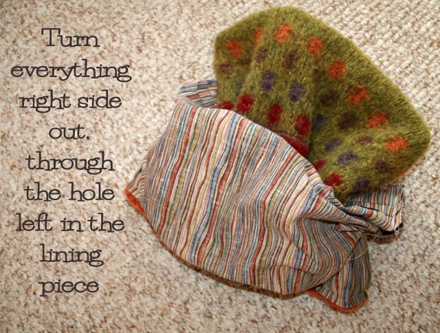 Learn how to refashion an old sweater into a tote with this easy to follow photo tutorial from The Renegade Seamstress