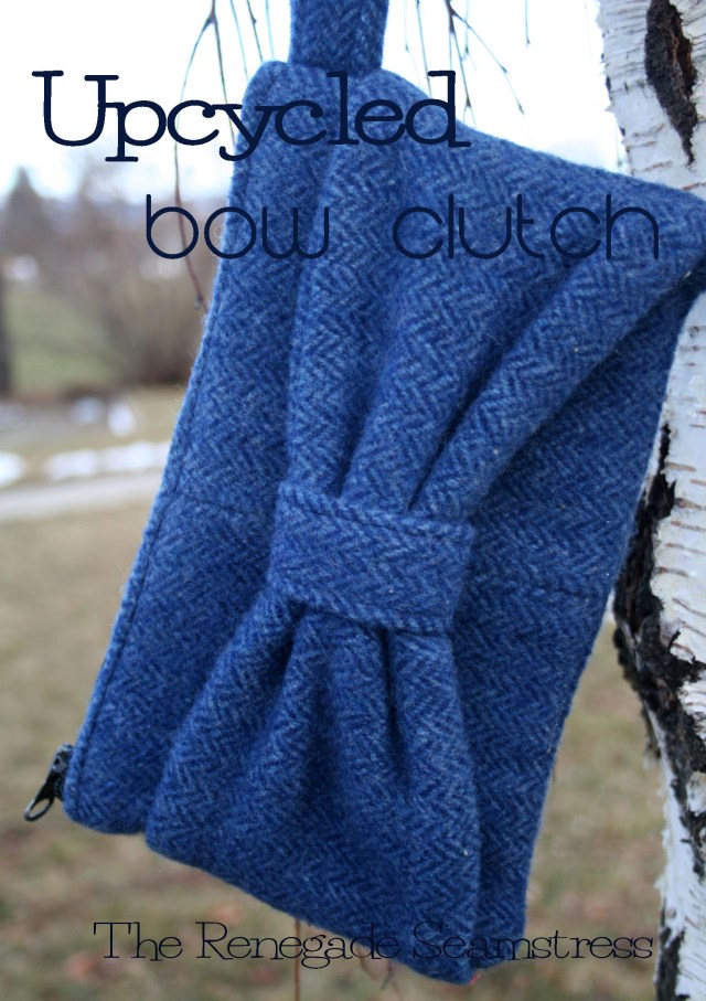 Upcycled Wool Bow Clutch