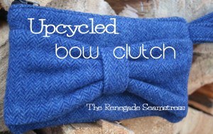 Upcycled Wool Bow Clutch