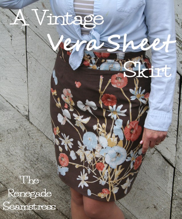 Vintage Vera Sheet Set Upcycled to a Skirt