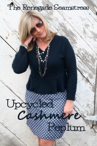 upcycled cashmere peplum
