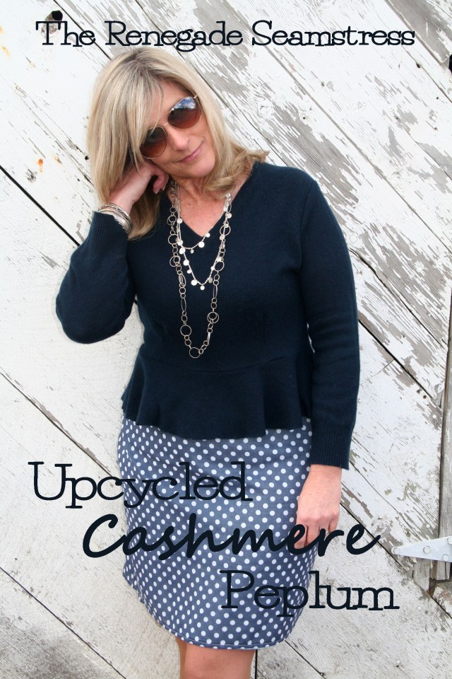 upcycled cashmere peplum