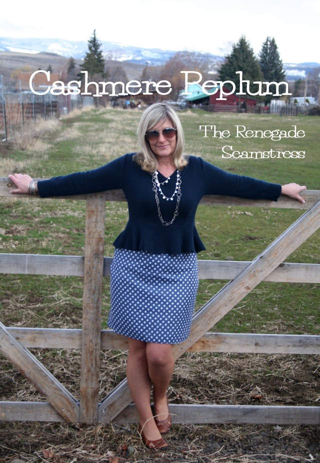 upcycled cashmere peplum