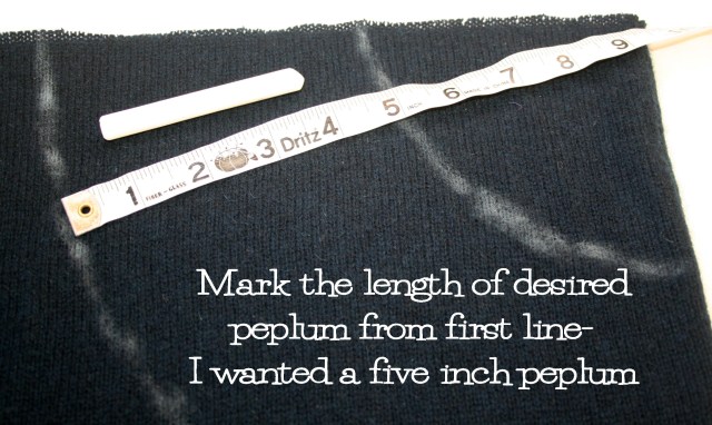 upcycled cashmere peplum