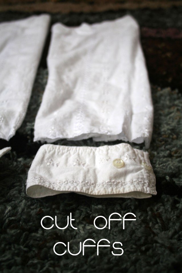 Upcycled white ruffle shirt