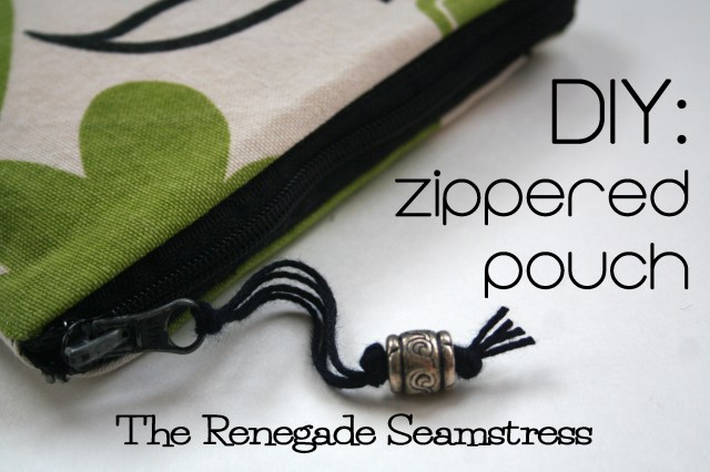 Easy zippered pouch tutorial