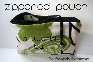 Easy zippered pouch tutorial