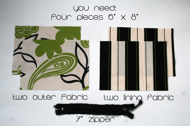 Easy zippered pouch tutorial
