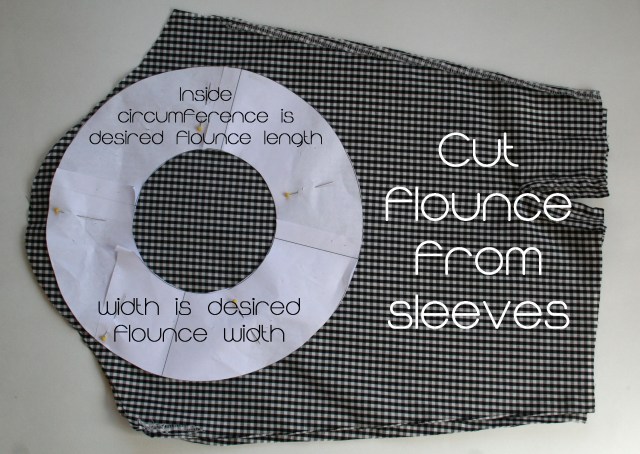 Refashion a man's shirt to a Flounce Ruffle