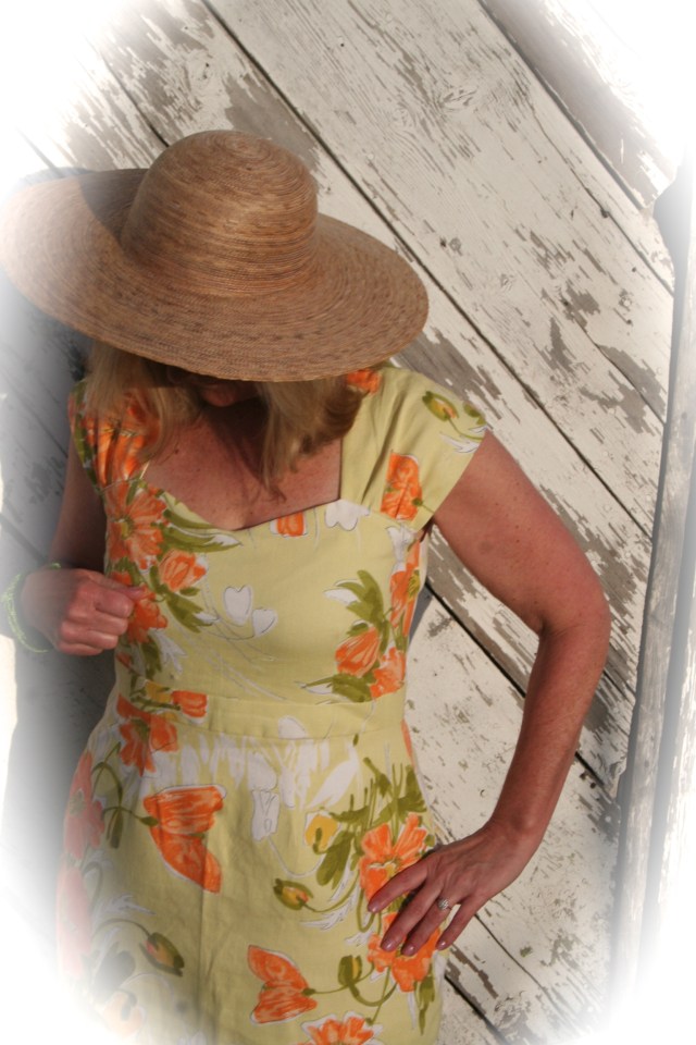 Kentucky Derby Party Dress From a Vintage Vera Tablecloth