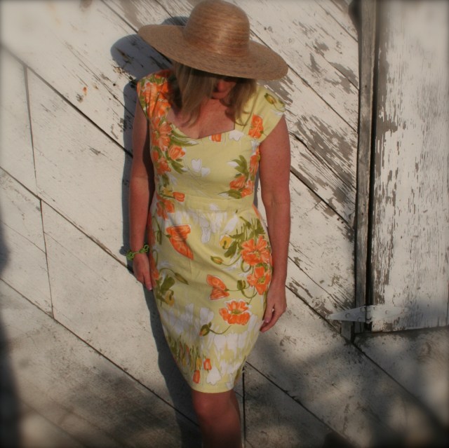 Kentucky Derby Dress From a Vintage Vera Tablecloth