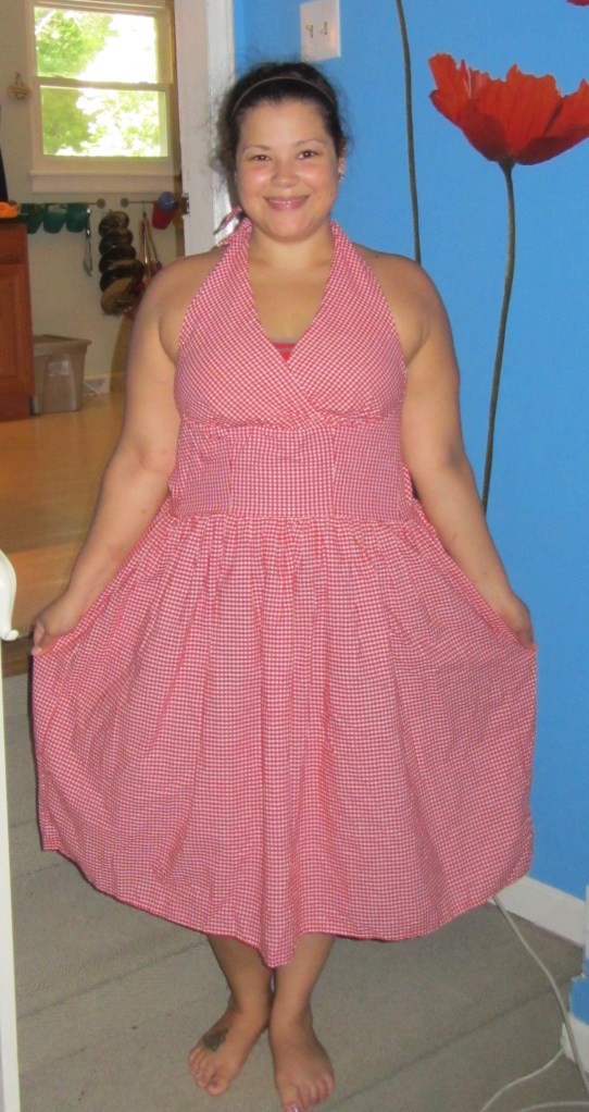 gingham dress refashion