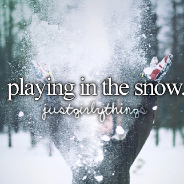 Playing in the snow