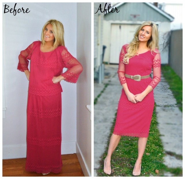 Kara pink dress refashion