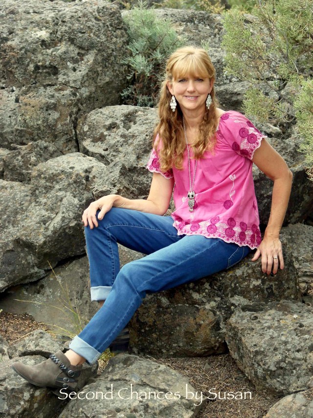 sitting w_ pink shirt