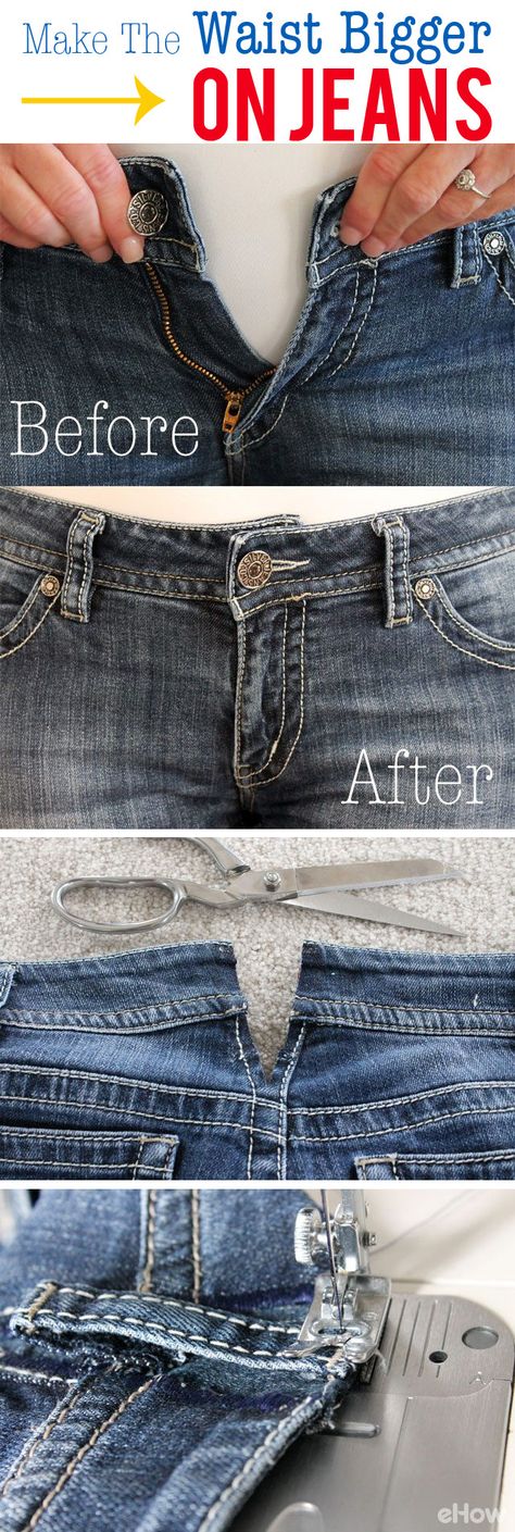 How to make the waist bigger on Jeans