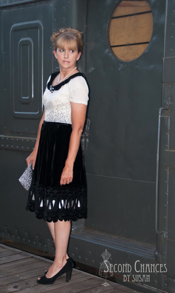 leaning against train Susan 2