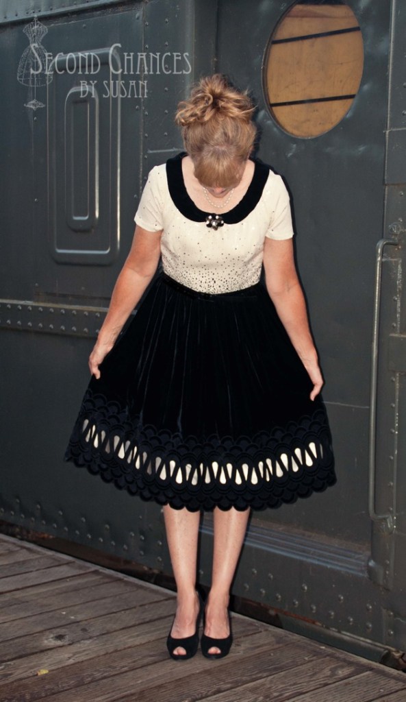 looking down at skirt Susan 4