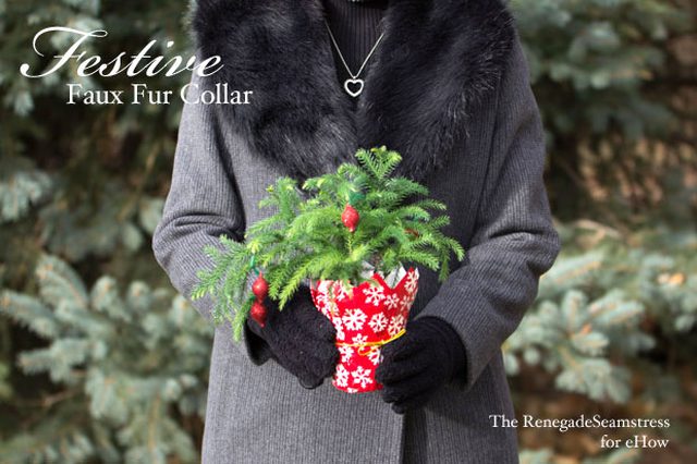 festive faux fur collar