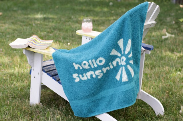 Get your beach vibe on with your very own customized beach towel. No need for a bland one when the weather gets warm. Instead, get the towel of your summer dreams by creating your own design with bleach.