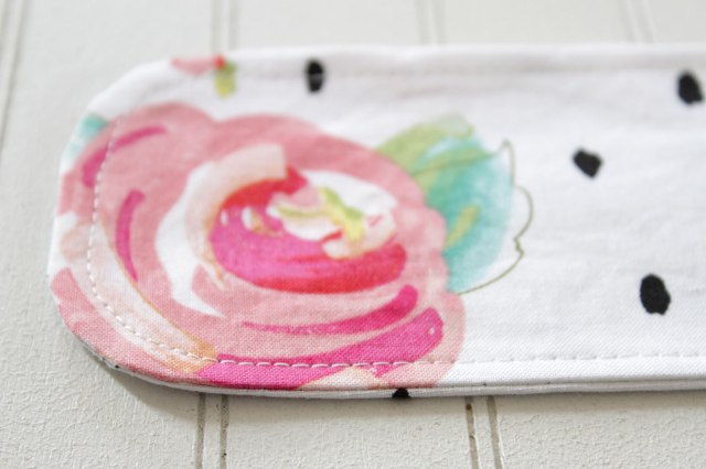 DIY round drawstring makeup bag