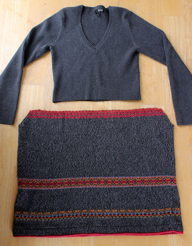 Sweater dress refashion by the Renegade Seamstress
