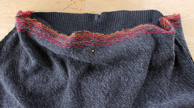 Sweater dress refashion by the Renegade Seamstress