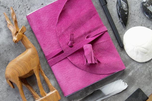 How to Make a Journal Cover From a Suede Jacket