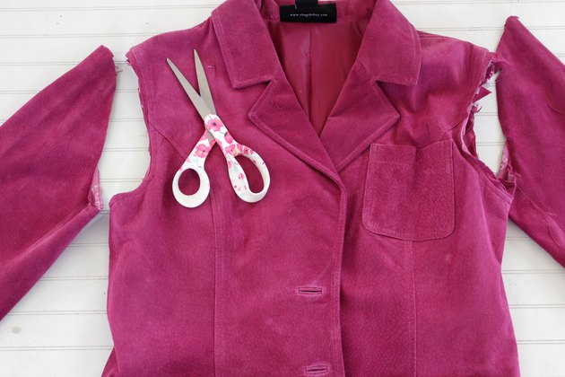 materials needed for How to Make a Journal Cover From a Suede Jacket