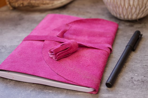 How to Make a Journal Cover From a Suede Jacket