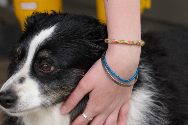 DIY cardboard loom bracelet