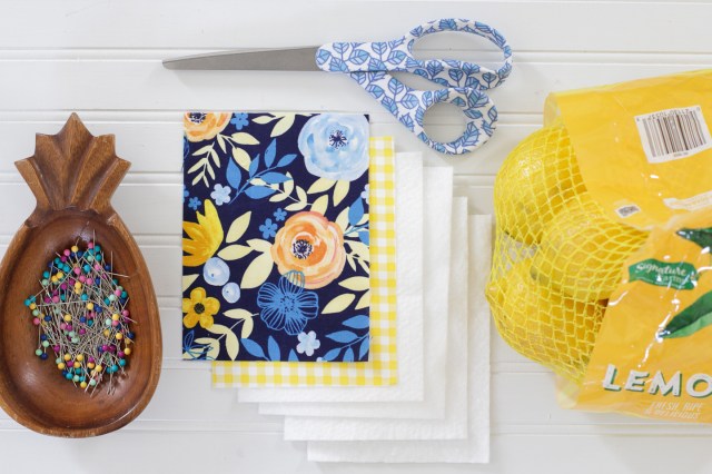 Materials needed for DIY zero waste reusable sponges