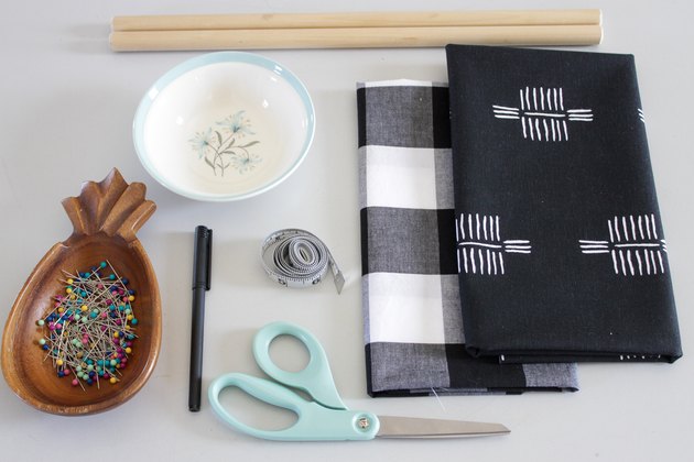 materials needed for DIY fabric firewood carrier