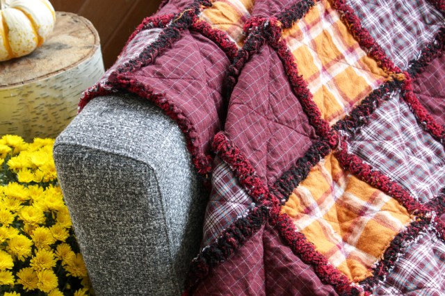 DIY Quilt From Upcycled Flannel Shirts