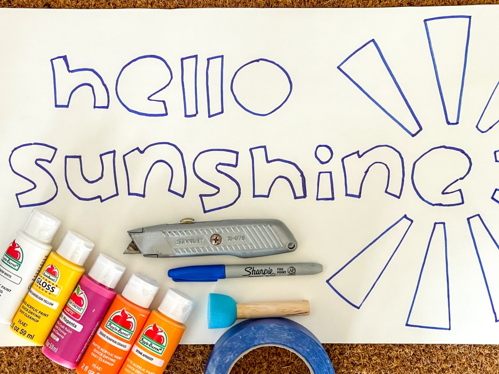 materials needed for custom doormat